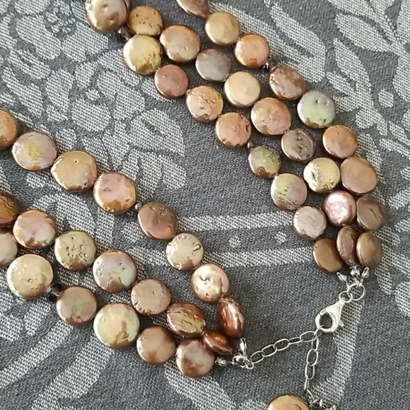 Silpada Brown Pearl Triple Strand Necklace - Picture 5 of 8